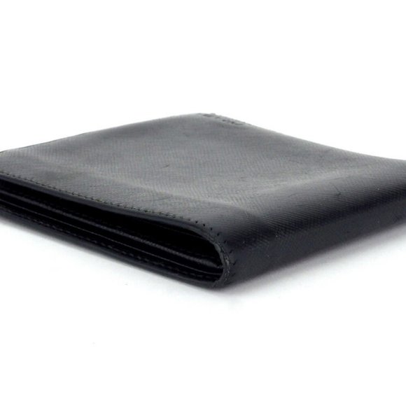 PRADA two-fold wallet logo Safi Arno leather Authentic used - Picture 3 of 8